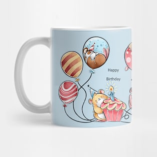 Birthday Animal Watercolor Mug